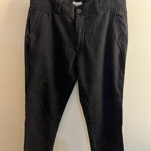 Black Chinos with Casual Style and Slightly Tapered Fit